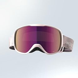 WEDZE Lyžiarske/snowboardové okuliare G 500 S3 do jasného počasia ružové S