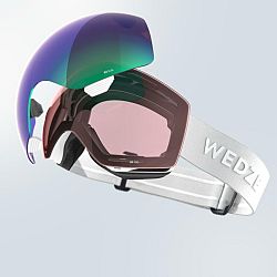 WEDZE Okuliare G 900 I na lyže a snowboard do každého počasia biele S