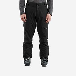 WEDZE Pánske hrejivé lyžiarske nohavice 500 rovný strih čierne M
