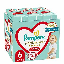 PAMPERS Premium Care plienkové nohavičky 6 (84 ks), 15 kg+