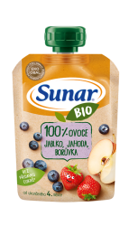Sunar Bio kapsička jablko jahoda borůvka 100g