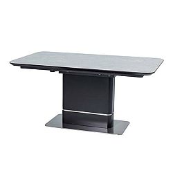 Sconto Jedálenský stôl POLLOS sivý mramor/čierna