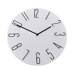 Sconto Nástenné hodiny METALLIC biela, ⌀ 31 cm
