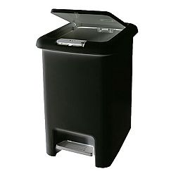 Sconto Odpadkový kôš AWONA II čierna/strieborná, 30 l