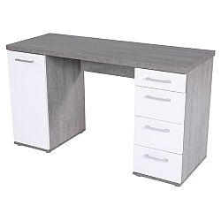 Sconto Písací stôl JOKER 32 biela/betón